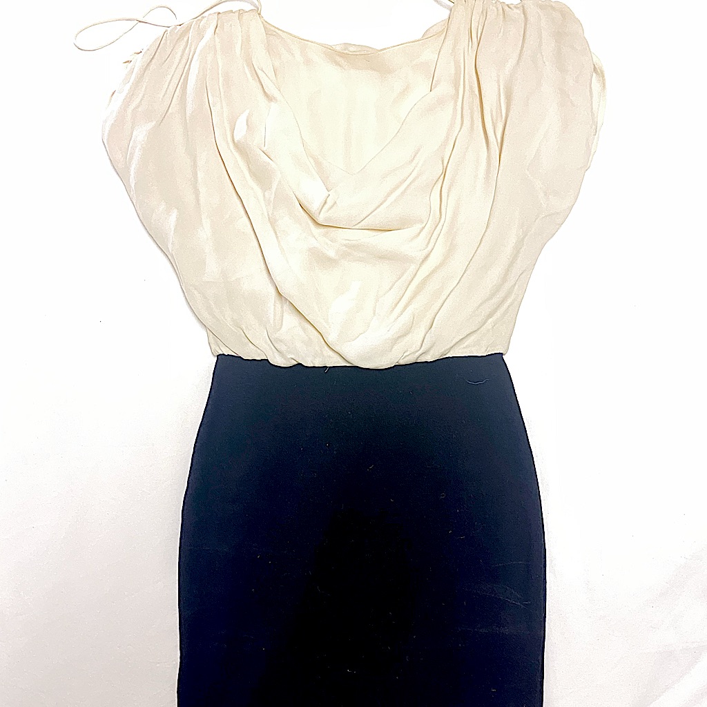 Alice + Olivia Black And White Color Block Dress, Size Xs